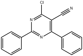 4-CHLORO-2,6-DIPHENYL-5-PYRIMIDINECARBONITRILE Struktur