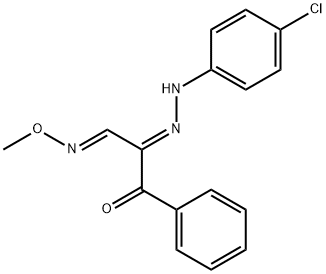 2-[2-(4-CHLOROPHENYL)HYDRAZONO]-3-OXO-3-PHENYLPROPANAL O-METHYLOXIME Struktur