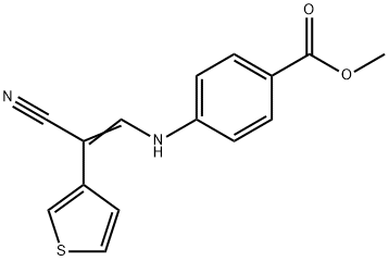 METHYL 4-([2-CYANO-2-(3-THIENYL)VINYL]AMINO)BENZENECARBOXYLATE Struktur