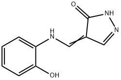 4-[(2-HYDROXYANILINO)METHYLENE]-2,4-DIHYDRO-3H-PYRAZOL-3-ONE Struktur