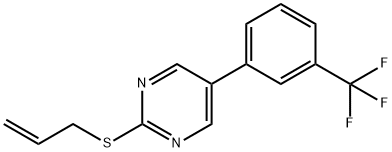 2-(ALLYLSULFANYL)-5-[3-(TRIFLUOROMETHYL)PHENYL]PYRIMIDINE Struktur