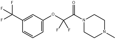 2,2-DIFLUORO-1-(4-METHYLPIPERAZINO)-2-[3-(TRIFLUOROMETHYL)PHENOXY]-1-ETHANONE Struktur