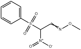 2-NITRO-2-(PHENYLSULFONYL)ACETALDEHYDE O-METHYLOXIME Struktur