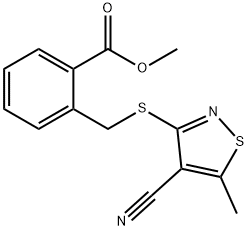 METHYL 2-([(4-CYANO-5-METHYL-3-ISOTHIAZOLYL)SULFANYL]METHYL)BENZENECARBOXYLATE Struktur