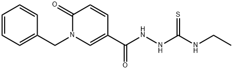 2-[(1-BENZYL-6-OXO-1,6-DIHYDRO-3-PYRIDINYL)CARBONYL]-N-ETHYL-1-HYDRAZINECARBOTHIOAMIDE Struktur