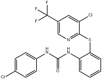 N-(4-CHLOROPHENYL)-N'-(2-([3-CHLORO-5-(TRIFLUOROMETHYL)-2-PYRIDINYL]SULFANYL)PHENYL)UREA Struktur