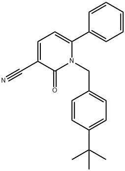 1-[4-(TERT-BUTYL)BENZYL]-2-OXO-6-PHENYL-1,2-DIHYDRO-3-PYRIDINECARBONITRILE Struktur