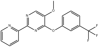 5-METHOXY-2-(2-PYRIDINYL)-4-PYRIMIDINYL 3-(TRIFLUOROMETHYL)PHENYL ETHER Struktur