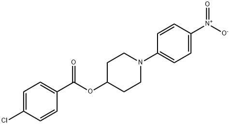 1-(4-NITROPHENYL)-4-PIPERIDINYL 4-CHLOROBENZENECARBOXYLATE Struktur