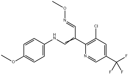 2-[3-CHLORO-5-(TRIFLUOROMETHYL)-2-PYRIDINYL]-3-(4-METHOXYANILINO)ACRYLALDEHYDE O-METHYLOXIME Struktur