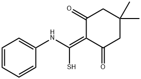 5,5-DIMETHYL-2-((PHENYLAMINO)SULFANYLMETHYLENE)CYCLOHEXANE-1,3-DIONE Struktur