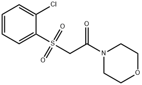 2-[(2-CHLOROPHENYL)SULFONYL]-1-MORPHOLINO-1-ETHANONE Struktur