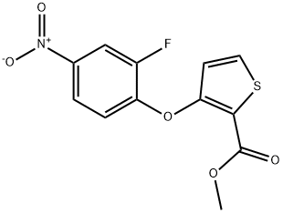 METHYL 3-(2-FLUORO-4-NITROPHENOXY)-2-THIOPHENECARBOXYLATE Struktur