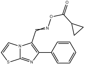 5-(([(CYCLOPROPYLCARBONYL)OXY]IMINO)METHYL)-6-PHENYLIMIDAZO[2,1-B][1,3]THIAZOLE Struktur