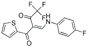 4,4,4-TRIFLUORO-2-[(4-FLUOROANILINO)METHYLIDENE]-1-(2-THIENYL)BUTANE-1,3-DIONE Struktur