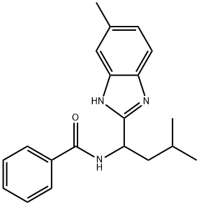 N-[3-METHYL-1-(5-METHYL-1H-1,3-BENZIMIDAZOL-2-YL)BUTYL]BENZENECARBOXAMIDE Struktur