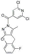 [4-(2-CHLORO-6-FLUOROBENZYL)-3,5-DIMETHYL-1H-PYRAZOL-1-YL](2,6-DICHLORO-4-PYRIDYL)METHANONE Struktur