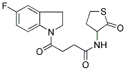 N-(4,5-DIHYDRO-2(3H)-THIOPHENON-3-YL)-5-FLUORO-2,3-DIHYDRO-G-OXO-1-(1H)-INDOLEBUTANAMIDE Struktur