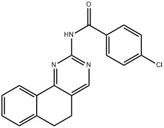 4-CHLORO-N-(5,6-DIHYDROBENZO[H]QUINAZOLIN-2-YL)BENZENECARBOXAMIDE Struktur