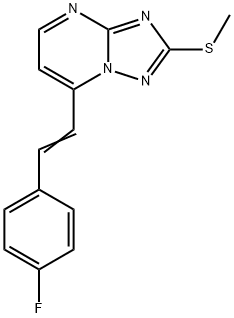 7-(4-FLUOROSTYRYL)-2-(METHYLSULFANYL)[1,2,4]TRIAZOLO[1,5-A]PYRIMIDINE Struktur