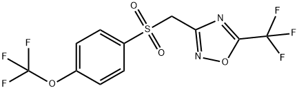 4-(TRIFLUOROMETHOXY)-1-(((4-(TRIFLUOROMETHYL)(3,2,5-OXADIAZOLYL))METHYL)SULFONYL)BENZENE Struktur