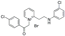 2-(2-[2-(3-CHLOROANILINO)ETHYL]PYRIDINIUM-1-YL)-1-(4-CHLOROPHENYL)ETHAN-1-ONE BROMIDE Struktur