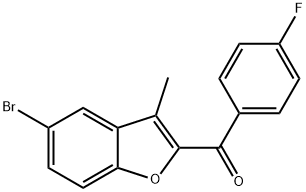 (5-BROMO-3-METHYL-1-BENZOFURAN-2-YL)(4-FLUOROPHENYL)METHANONE Struktur