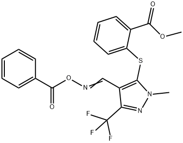 METHYL 2-([4-([(BENZOYLOXY)IMINO]METHYL)-1-METHYL-3-(TRIFLUOROMETHYL)-1H-PYRAZOL-5-YL]SULFANYL)BENZENECARBOXYLATE Struktur