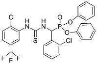 DIPHENYL [(2-CHLOROPHENYL)(([2-CHLORO-5-(TRIFLUOROMETHYL)ANILINO]CARBOTHIOYL)AMINO)METHYL]PHOSPHONATE Struktur