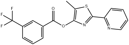 5-METHYL-2-(2-PYRIDINYL)-1,3-THIAZOL-4-YL 3-(TRIFLUOROMETHYL)BENZENECARBOXYLATE Struktur