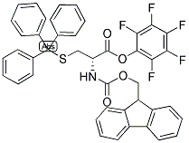 FMOC-D-CYS(TRT)-OPFP Struktur