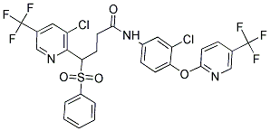 4-[3-CHLORO-5-(TRIFLUOROMETHYL)-2-PYRIDINYL]-N-(3-CHLORO-4-([5-(TRIFLUOROMETHYL)-2-PYRIDINYL]OXY)PHENYL)-4-(PHENYLSULFONYL)BUTANAMIDE Struktur