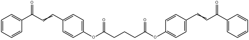 BIS[4-(3-OXO-3-PHENYL-1-PROPENYL)PHENYL] PENTANEDIOATE Struktur