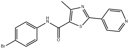 N-(4-BROMOPHENYL)-4-METHYL-2-(4-PYRIDINYL)-1,3-THIAZOLE-5-CARBOXAMIDE Struktur