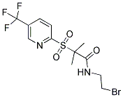 N1-(2-BROMOETHYL)-2-METHYL-2-([5-(TRIFLUOROMETHYL)-2-PYRIDYL]SULFONYL)PROPANAMIDE Struktur