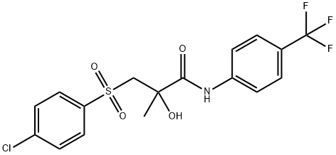 3-[(4-CHLOROPHENYL)SULFONYL]-2-HYDROXY-2-METHYL-N-[4-(TRIFLUOROMETHYL)PHENYL]PROPANAMIDE Struktur