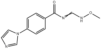 4-(1H-IMIDAZOL-1-YL)-N-[(METHOXYIMINO)METHYL]BENZENECARBOXAMIDE Struktur