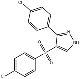 3-(4-CHLOROPHENYL)-4-[(4-CHLOROPHENYL)SULFONYL]-1H-PYRAZOLE Struktur