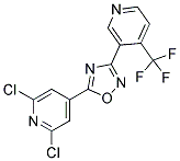 5-(2,6-DICHLORO-4-PYRIDYL)-3-[4-(TRIFLUOROMETHYL)-3-PYRIDYL]-1,2,4-OXADIAZOLE Struktur