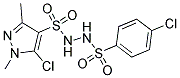 5-CHLORO-N'-[(4-CHLOROPHENYL)SULFONYL]-1,3-DIMETHYL-1H-PYRAZOLE-4-SULFONOHYDRAZIDE Struktur