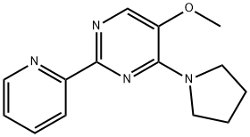 5-METHOXY-2-(2-PYRIDINYL)-4-(1-PYRROLIDINYL)PYRIMIDINE Struktur