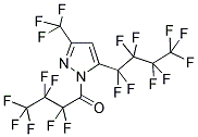 1-(HEPTAFLUOROBUTYRYL)-3(5)-(NONAFLUOROBUTYL)-5(3)-(TRIFLUOROMETHYL)PYRAZOLE Struktur