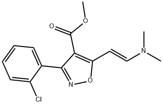 METHYL 3-(2-CHLOROPHENYL)-5-[2-(DIMETHYLAMINO)VINYL]-4-ISOXAZOLECARBOXYLATE Struktur