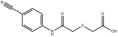 2-([2-(4-CYANOANILINO)-2-OXOETHYL]SULFANYL)ACETIC ACID Struktur