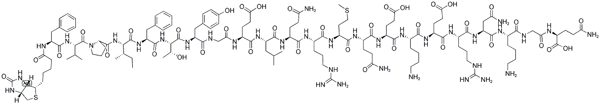 BIOTIN-PHE-VAL-PRO-ILE-PHE-THR-TYR-GLY-GLU-LEU-GLN-ARG-MET-GLN-GLU-LYS-GLU-ARG-ASN-LYS-GLY-GLN Struktur