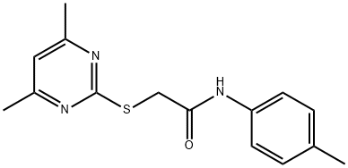 2-[(4,6-DIMETHYL-2-PYRIMIDINYL)SULFANYL]-N-(4-METHYLPHENYL)ACETAMIDE Struktur