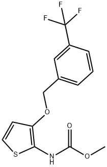 METHYL N-(3-([3-(TRIFLUOROMETHYL)BENZYL]OXY)-2-THIENYL)CARBAMATE Struktur