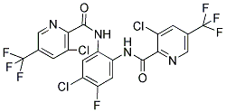 N2-[4-CHLORO-2-(([3-CHLORO-5-(TRIFLUOROMETHYL)-2-PYRIDYL]CARBONYL)AMINO)-5-FLUOROPHENYL]-3-CHLORO-5-(TRIFLUOROMETHYL)PYRIDINE-2-CARBOXAMIDE Struktur