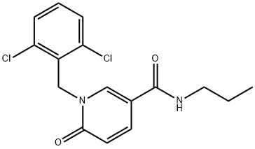 1-(2,6-DICHLOROBENZYL)-6-OXO-N-PROPYL-1,6-DIHYDRO-3-PYRIDINECARBOXAMIDE Struktur