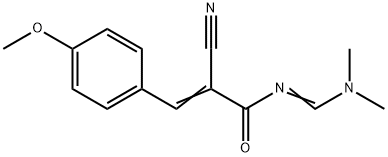 2-CYANO-N-[(DIMETHYLAMINO)METHYLENE]-3-(4-METHOXYPHENYL)ACRYLAMIDE Struktur